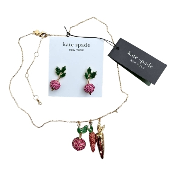 kate spade Jewelry - Kate Spade harvest time beets Earrings and necklace set